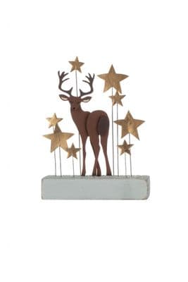 Starburst Festive Stag Rustic Decoration