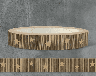 Stars and Black Lines, Brown Paper Tape by East of India