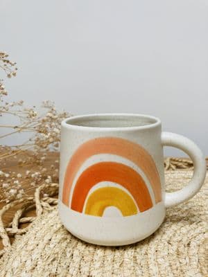 Sunset Rainbow Speckled Stoneware Mug