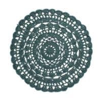 Teal Blue Crochet Placemat/Plant Mat