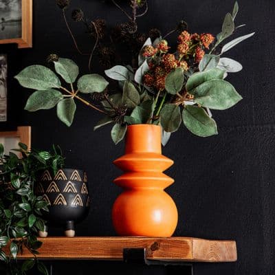Terracotta Curved Totem Vase