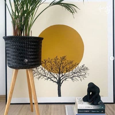 Up High Storage Basket/Planter - Black