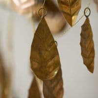 Vintage Gold Leaf  Garland. 150cm