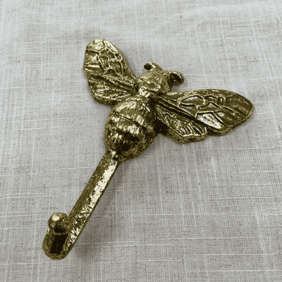 Vintage Style Bee Gold  Wall Hook