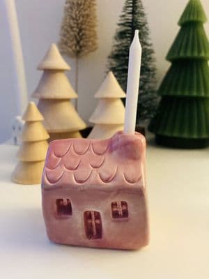 Wee Candle Bothy/House -  Pink