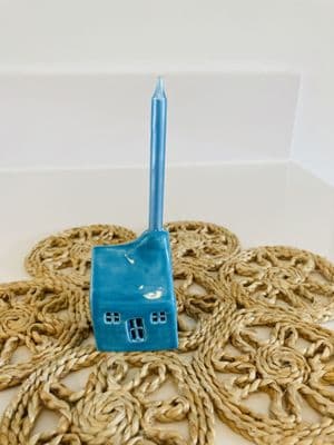 Wee Candle Bothy/House -  Turquoise