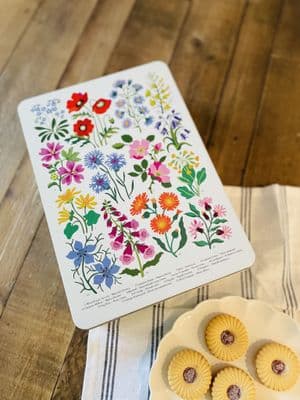 Wildflower Study Biscuit Tin