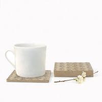 Wooden Coaster Set of 4, Geometric Design by East of India