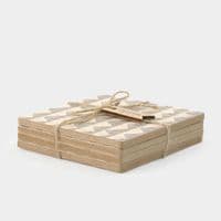 Wooden Coaster Set of 4, Geometric Design by East of India