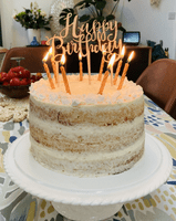 Wooden 'Happy Birthday Cake Topper