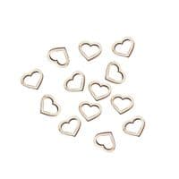 Wooden Heart Outline Table Confetti/Sprinkles