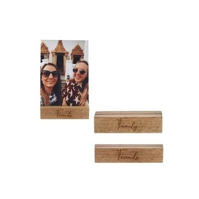 Wooden Photo Holder,  'Friends' or 'Family'