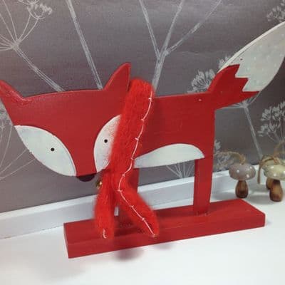 Wooden Red Fox Figure