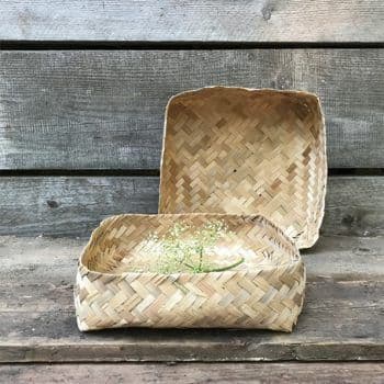 Woven Storage Lidded Basket by East of India