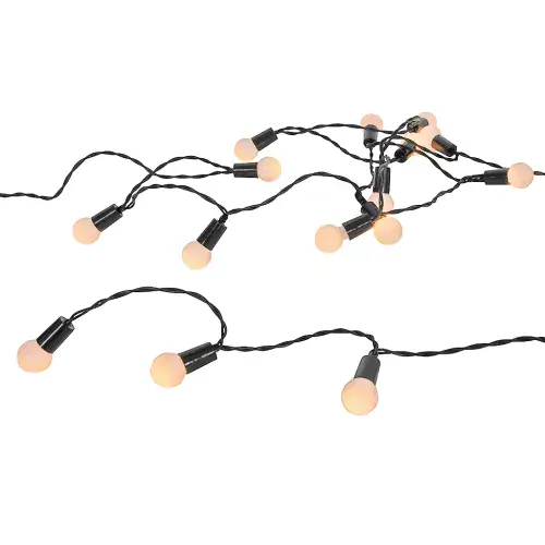 10 LED Bulb Outdoor Light String 1m + Timer