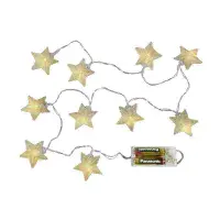 10 Silver Star LED Fairy Chain Lights | Dannells