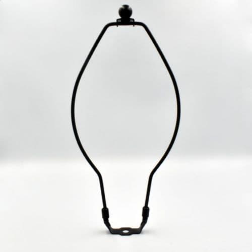 12" Black Harp & Finial Set