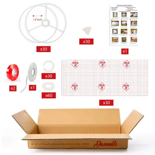 14" x 9" x 14" Drum Lampshade Manufacturers Pack -  30 Pack