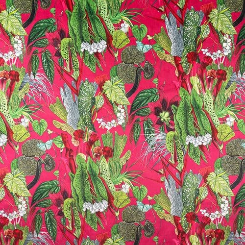 148cm Supreme Printed Velvet - Exotic Cerise ID: 6007