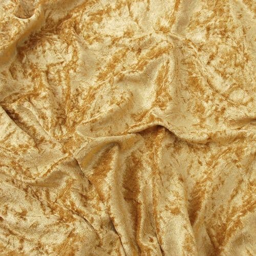 150cm Calabrian Crushed Velvet Velour - Gold ID: 5936