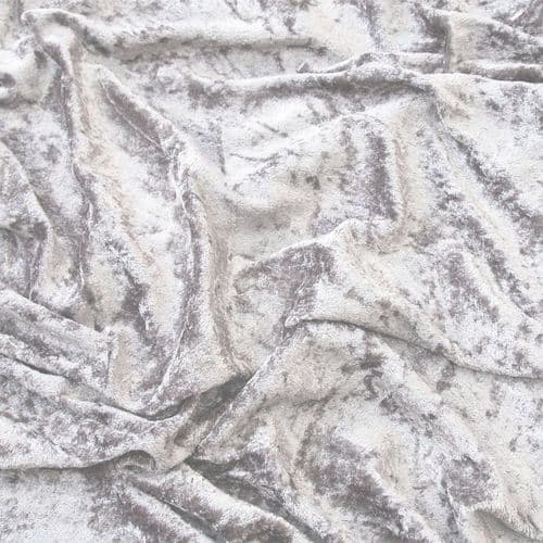 150cm Calabrian Crushed Velvet Velour - Platinum ID: 5940