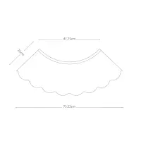 150mm Scalloped Edge Lampshade Self-Adhesive Panel