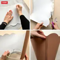 150mm Scalloped Edge Lampshade Self-Adhesive Panel
