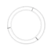 15cm Duplex Top Circular Lampshade Ring