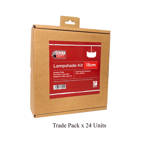 15cm Hexagon  Lampshade Making Kits - Trade Pack  24 Units