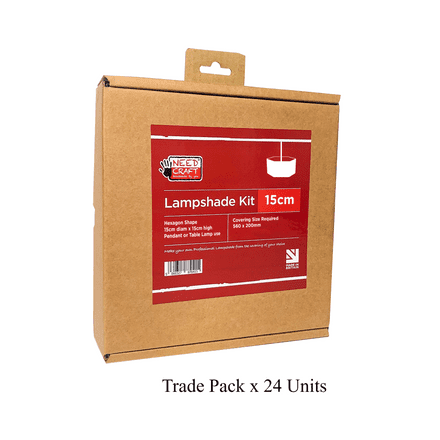 15cm Hexagon Lampshade Making Kits - Trade Pack 24 Units
