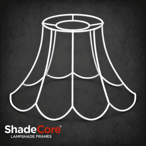16" Scallop Lampshade Frame with Duplex Shade Ring