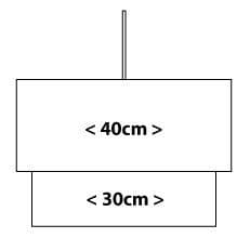 2 Tier Lampshade Frame System 40cm / 30cm