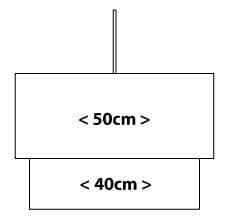 2 Tier Lampshade Frame System 50cm / 40cm