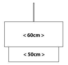 2 Tier Lampshade Frame System 60cm / 50cm