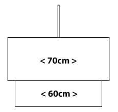 2 Tier Lampshade Frame System  70cm / 60cm