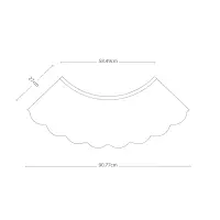 200mm Scalloped Edge Lampshade Self-Adhesive Panel