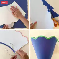 200mm Scalloped Edge Lampshade Self-Adhesive Panel