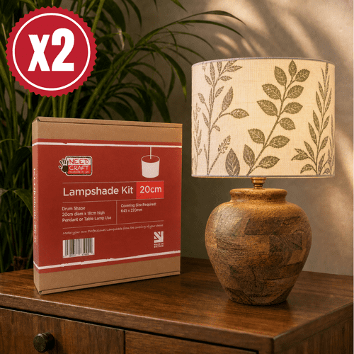 20cm Drum Lampshade Making Kit- Twin Pack