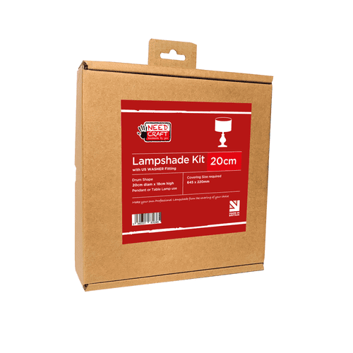 20cm Drum Lampshade Making Kit with US Spider Fitter (1/2" Washer)