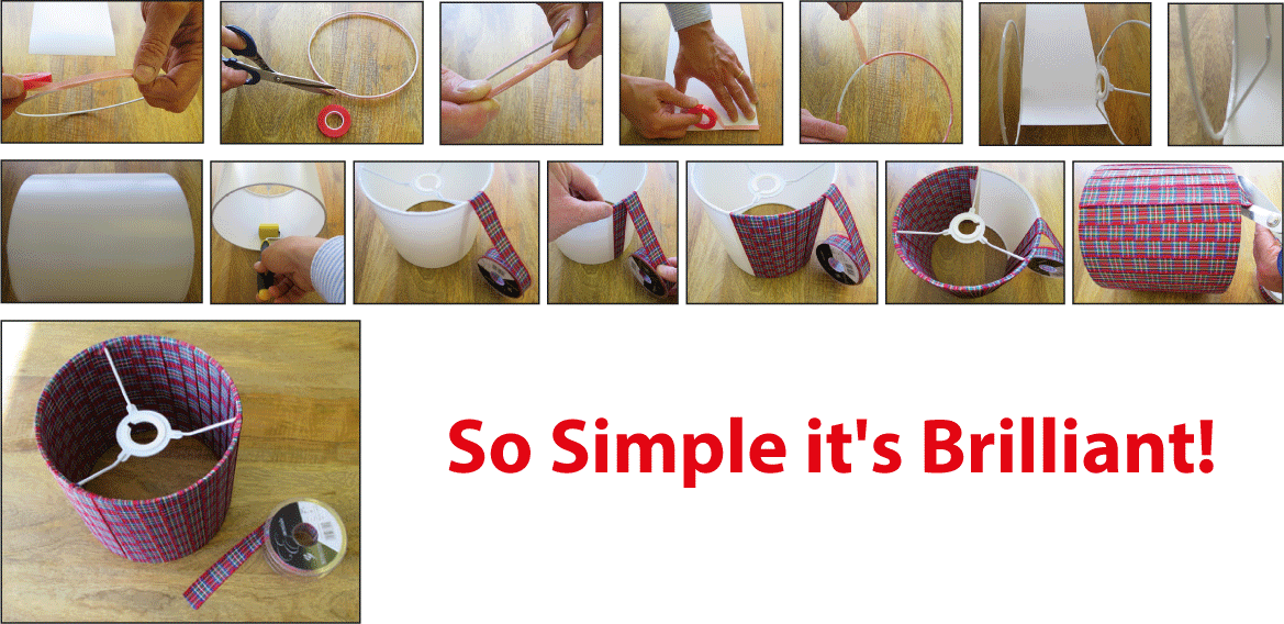 20cm Ribbon Manufacturers Pack - 50 Drum Lampshades