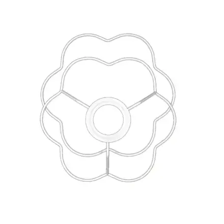 20cm Scalloped Lampshade Ring Set