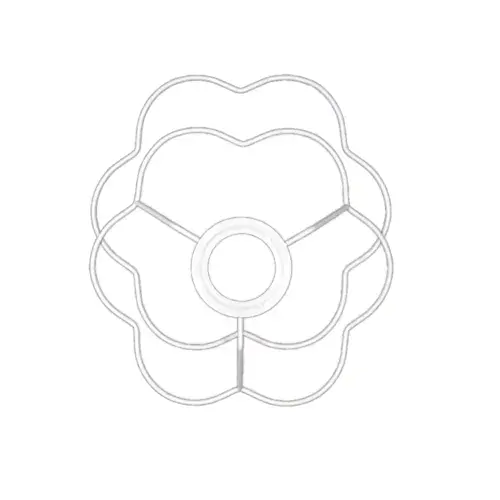 20cm Scalloped Lampshade Ring Set