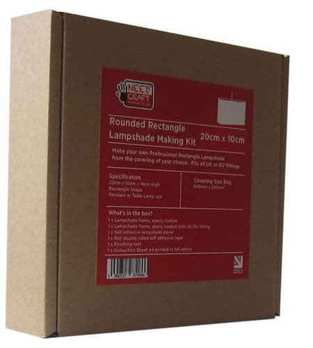 20cm x 10cm Rounded Rectangle Lampshade Making Kit