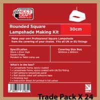 24 x 30cm Rounded Square Lampshade Making Kits -Trade Pack