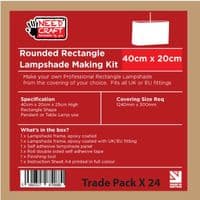 24 x 40cm x 20cm Rounded Rectangle Lampshade Making Kits -Trade Pack