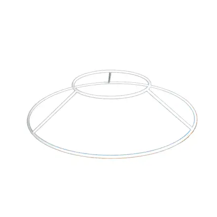 25cm Duplex Top Circular Lampshade Ring