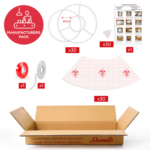 25cm Empire Lampshade Manufacturers Pack - 30 units