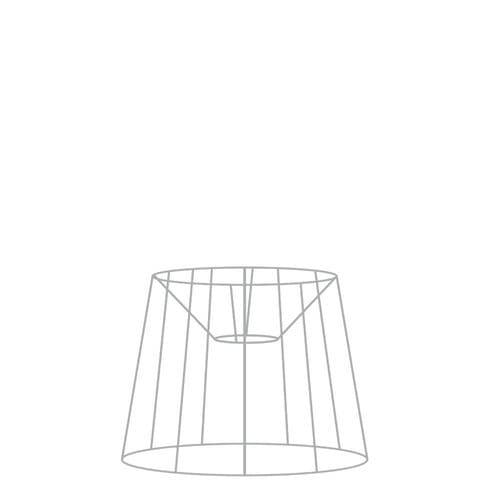 25cm French Tapered Drum Lampshade Frame with Duplex Fitting