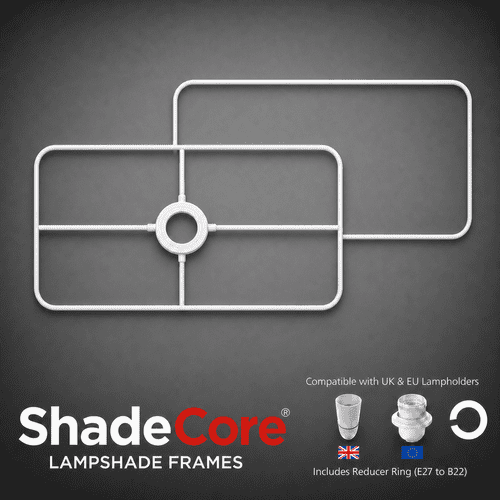 25cm x 50cm Rounded Rectangle Lampshade Frame Set