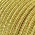 3-Core Electric Cable Covered in Brass-Coloured Copper